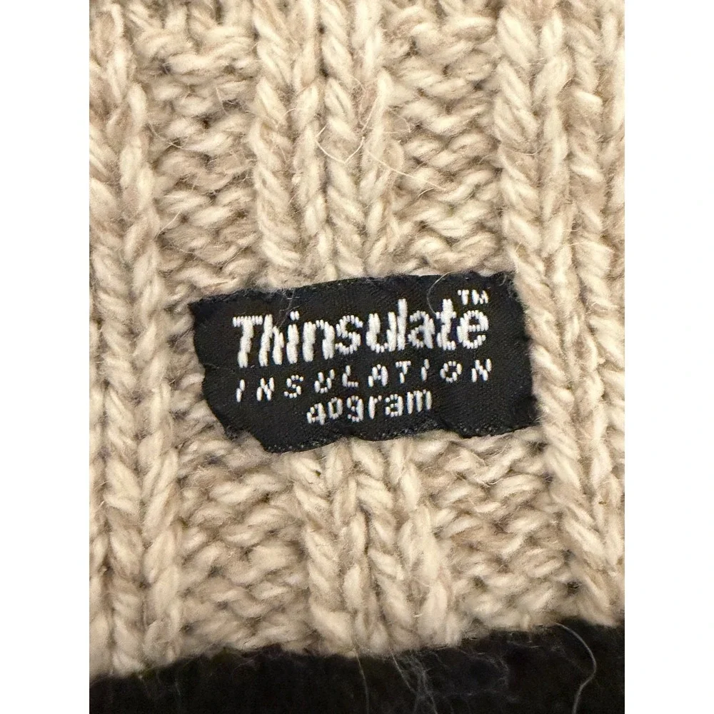 Heat Factory USA Convertible Mittens Women OS Oatmeal Excellent Thinsulate Wool